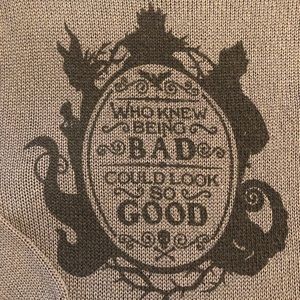 Disney Couture Villains collection knit sweater MD